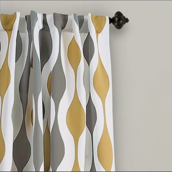 Light Filtering Window Curtain with Back Tab Design