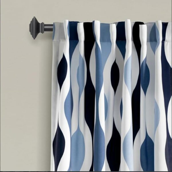Light Filtering Window Curtain with Back Tab Design