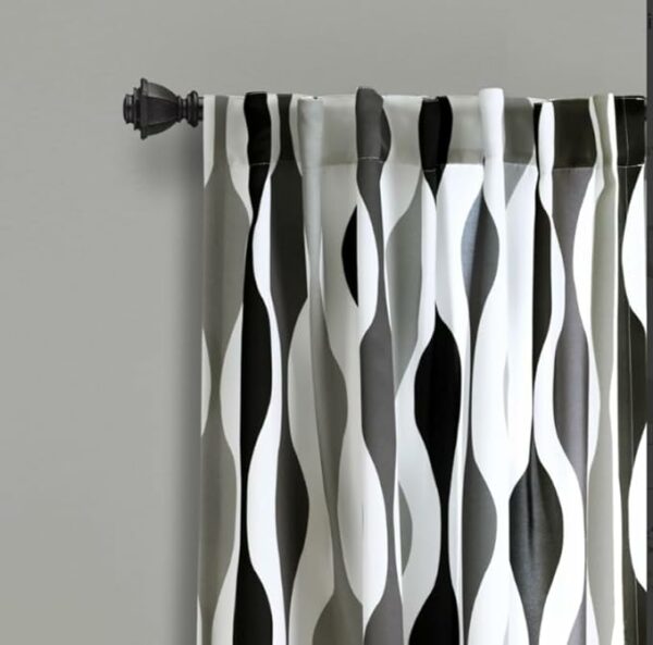 Light Filtering Window Curtain with Back Tab Design