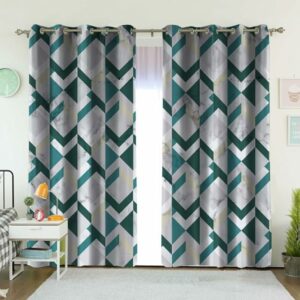 HOUSE Light-Filtering Window Curtain with Steel Grommets - Turquoise, 250W x 265L CM