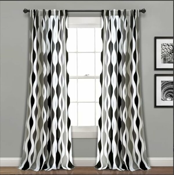 Light Filtering Window Curtain with Back Tab Design