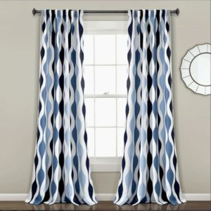 Light Filtering Window Curtain with Back Tab Design