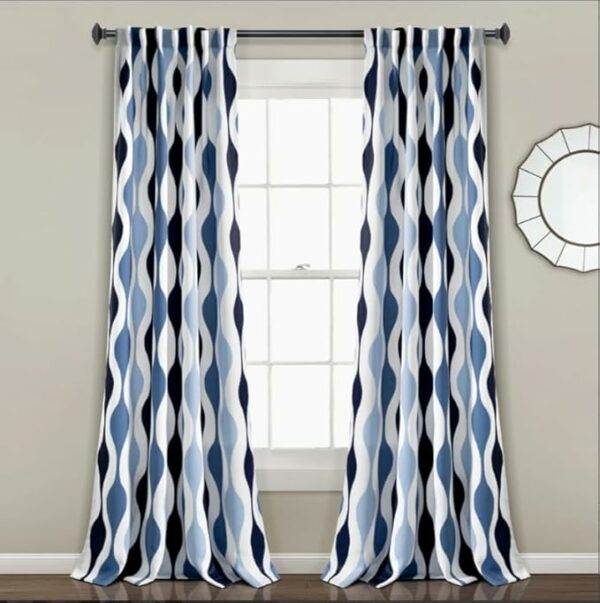 Light Filtering Window Curtain with Back Tab Design