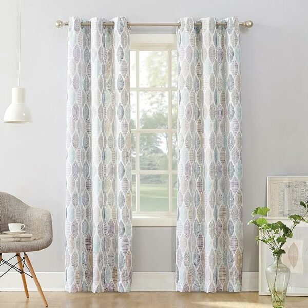 Velvet Sabia Curtains-Modern Multi Colour