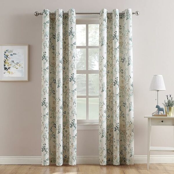 Velvet Sabia Curtains-Modern Multi Colour