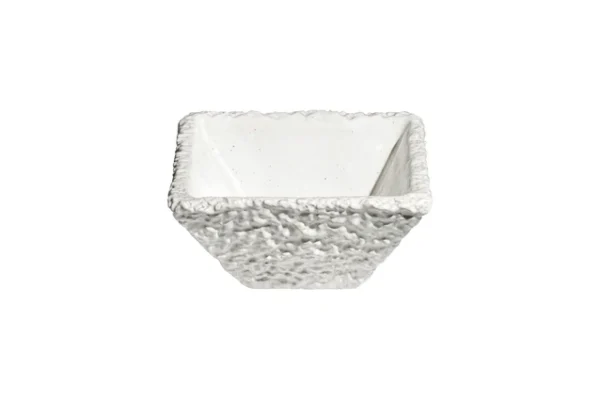 Mamba Square Bowl - White, 12x12cm