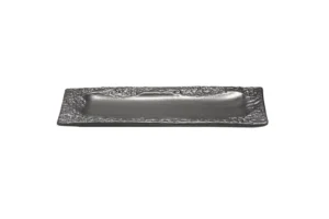Coral Rectangular Serving Platter - Glossy Black, L30xW15cm