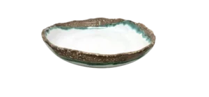 Caves Deep Dessert Plate - Sage, 22cm
