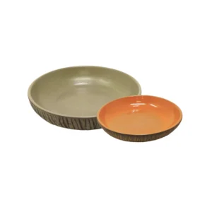 Forest Deep Serving Plates Set - Multicolor, 2 Pieces