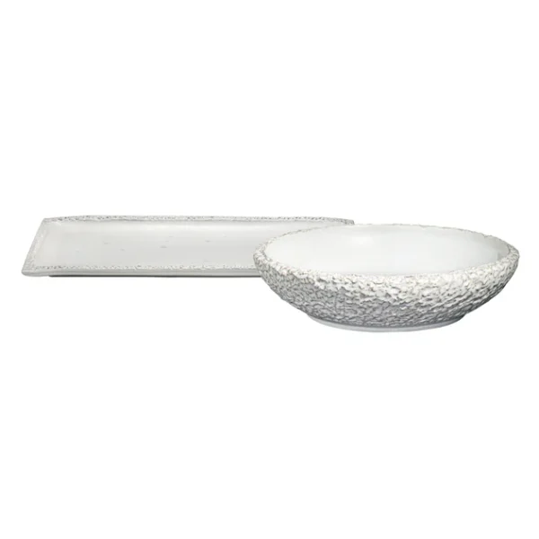 Mamba Serving Set - White, 2 Pieces