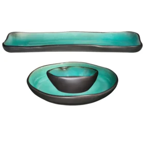 Form Serving Set - Blue, 3 Pieces