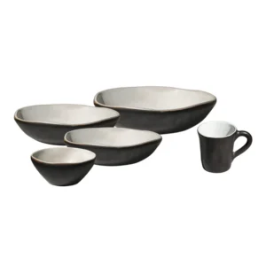 Form Serving Set - Black & White, 5 Pieces