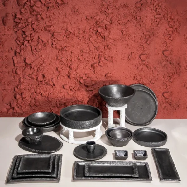 Mamba Square Serving Platter - Black, 30x30cm