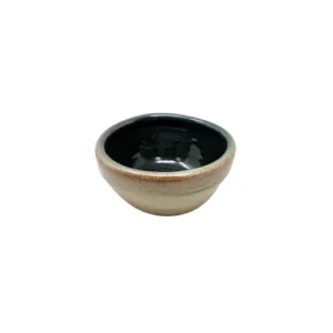 Farafra Bowl - Matte Beige & Green, 14cm
