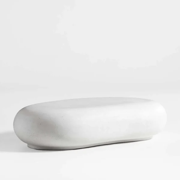 Boucle Curved Cement Pebble