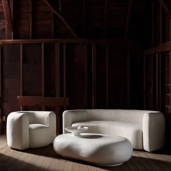 Boucle Curved Chair