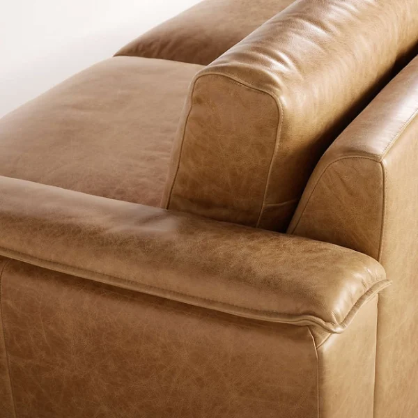 Wythe Leather Deep Seat Sofa