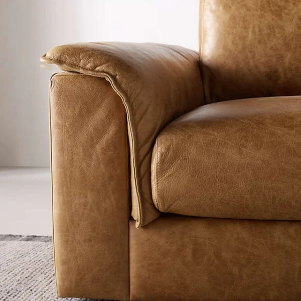 Wythe Leather Deep Seat Sofa