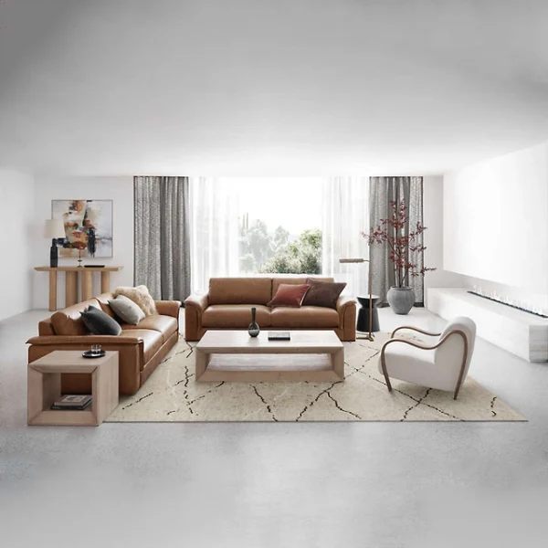 Wythe Leather Deep Seat Sofa