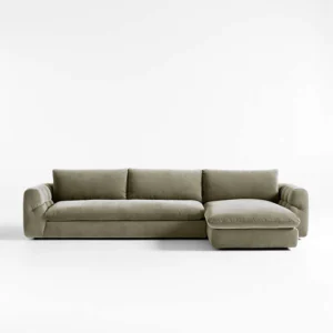 Ruvira Velvet L-Shape Sofa