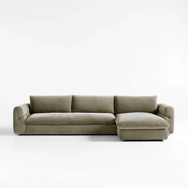 Ruvira Velvet L-Shape Sofa