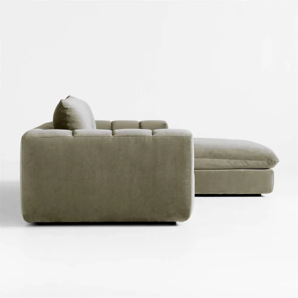 Ruvira Velvet L-Shape Sofa