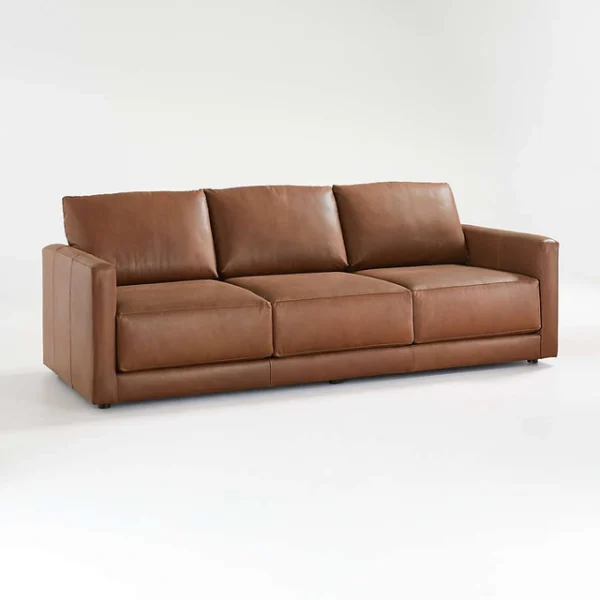 Gather Leather 3-Seat Sofa