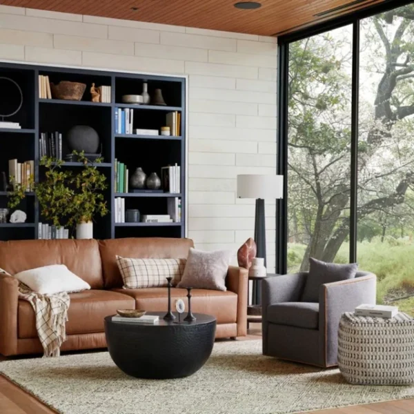 Gather Leather 2 Seat Sofa