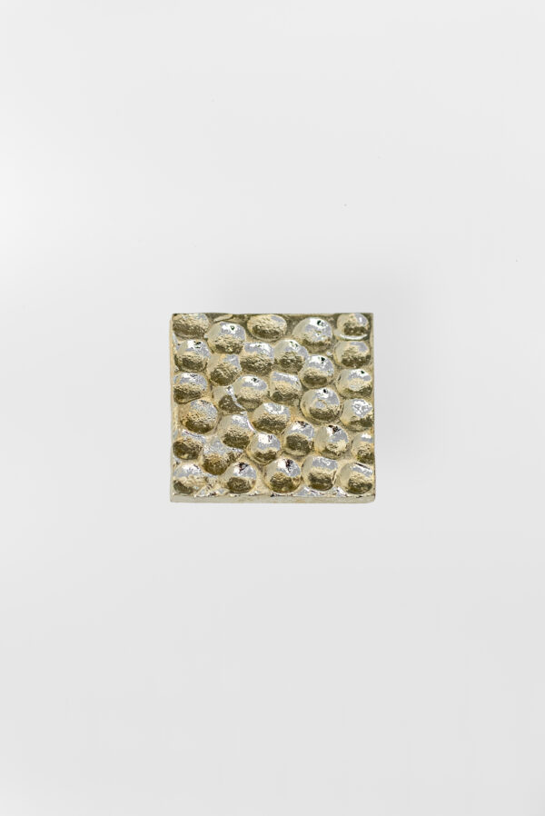 Square Button - silver