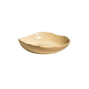 Caves Deep Dessert Plate - Nude, 22cm