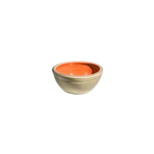 Farafra Ramekin - Matte Beige & Orange, 8cm