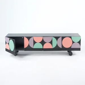 Ricrac - Ravota- TV uni - Black, W:180cm - H:50cm