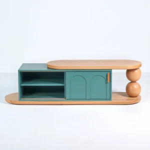 Ricrac - Rift- TV unit - Green, W:180cm -D:40cm- H:45cm