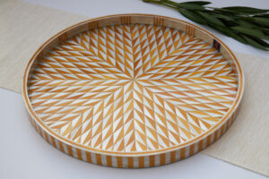 Gold and white fever tray