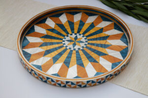 Modern geometric tray