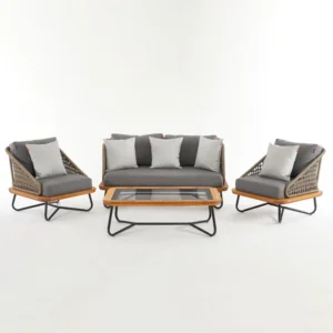 Ranotti - 3 Pieces and a Table - Navy Blue Outdoors