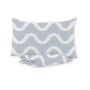 Rando- Printed Fitted Cotton Sheet Set (Linen & 2 Pillow cases) - White Curls, 160cm & 2Pillow cases