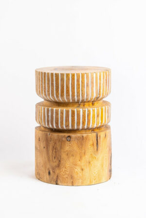Riya Tree Stump Side Table /Stool