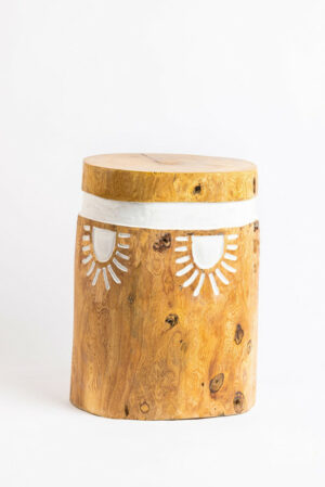 Sunburst Tree Stump Stool / Side Table