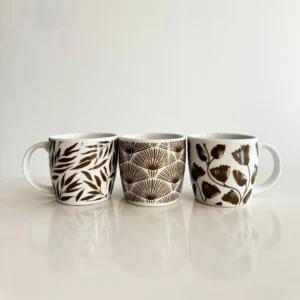 Ash brown leaves set