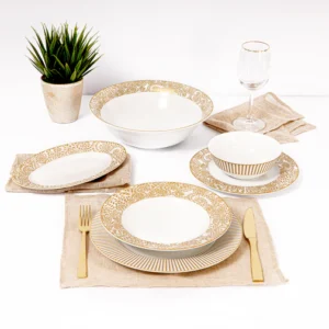 Tunisie Gold Shell Dinner Set - 27 Pieces