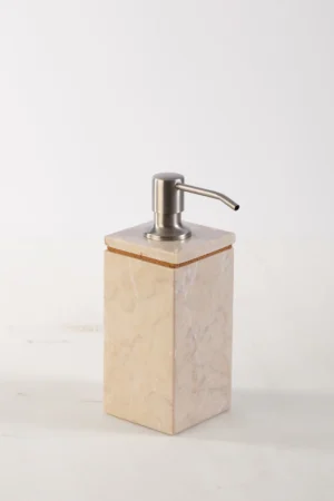 Soap Dispenser + Stainless Pump INS-021 - large / Black / Silver Shiny - Cream, Large : 8.5 x 8.5 CM - 16 CM Height