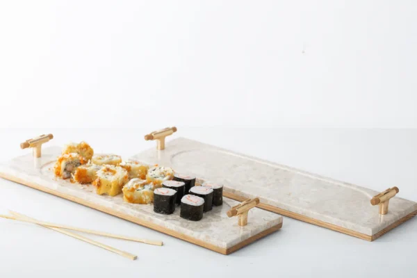 Elegance Trio Serving Tray - Beige