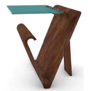 Rest Side table ( Glass top )