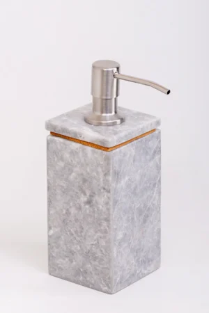 Soap Dispenser + Stainless Pump INS-021 - large / Blue ICE / Black - Beige, Large : 8.5 x 8.5 CM - 16 CM Height