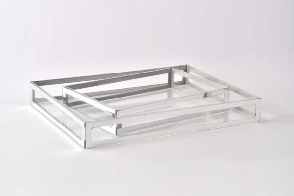 Silver framed serving tray