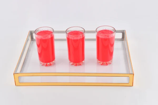 Gold framed serving tray