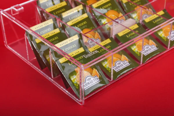 Transparent tea box 12 slots
