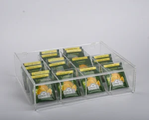 Transparent tea box 12 slots