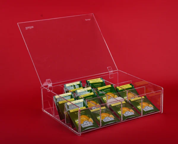 Transparent tea box 12 slots